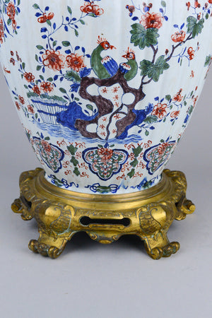 Early 18th C Delft Baluster Vase by Pieter Kocx