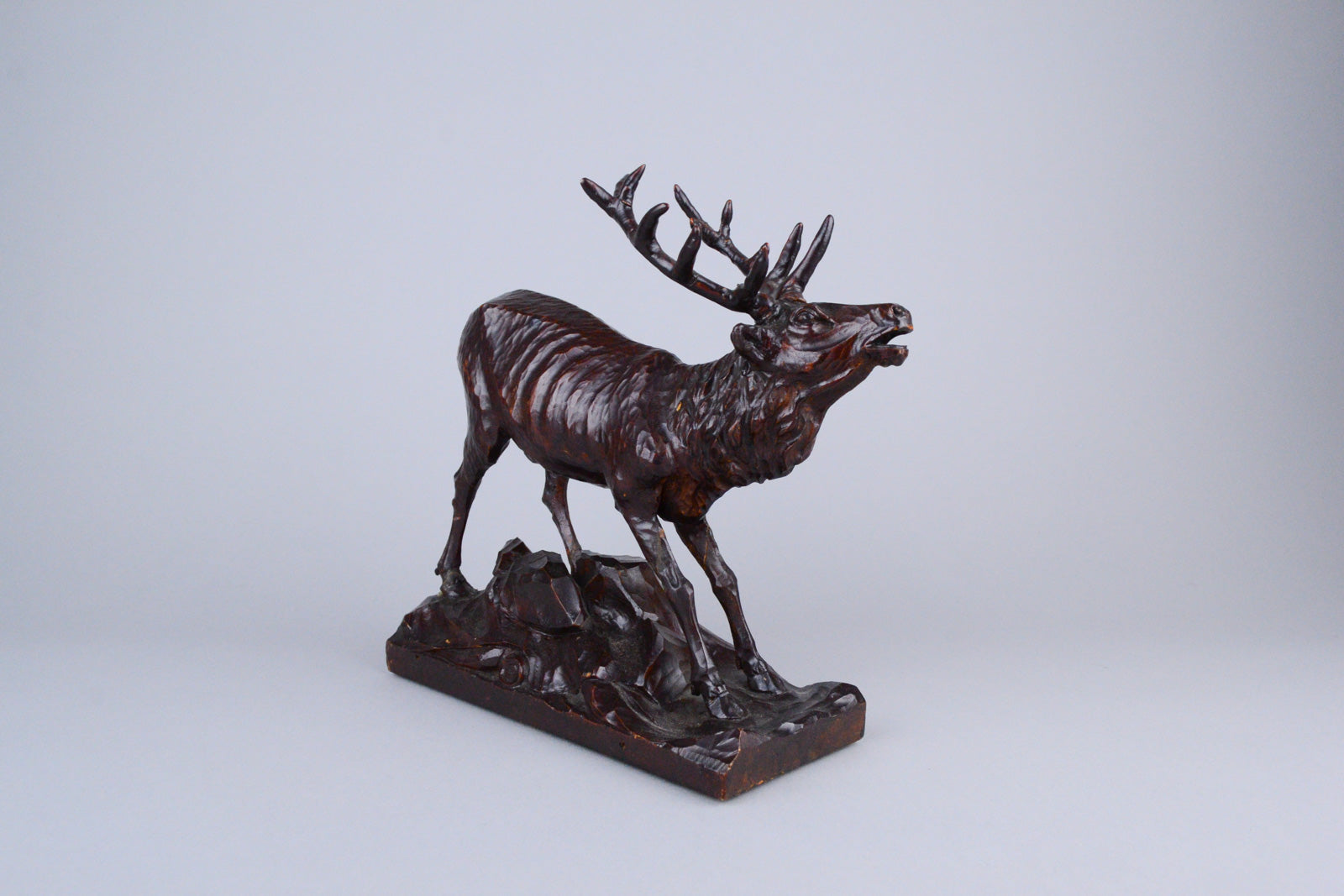 Black Forest Wooden Roaring Stag