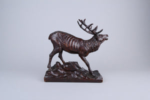 Black Forest Wooden Roaring Stag