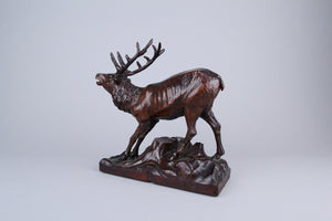 Black Forest Wooden Roaring Stag