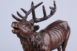 Black Forest Wooden Roaring Stag