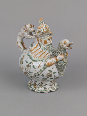 Grotesque Faience Teapot