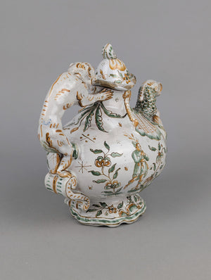 Grotesque Faience Teapot