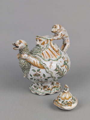 Grotesque Faience Teapot