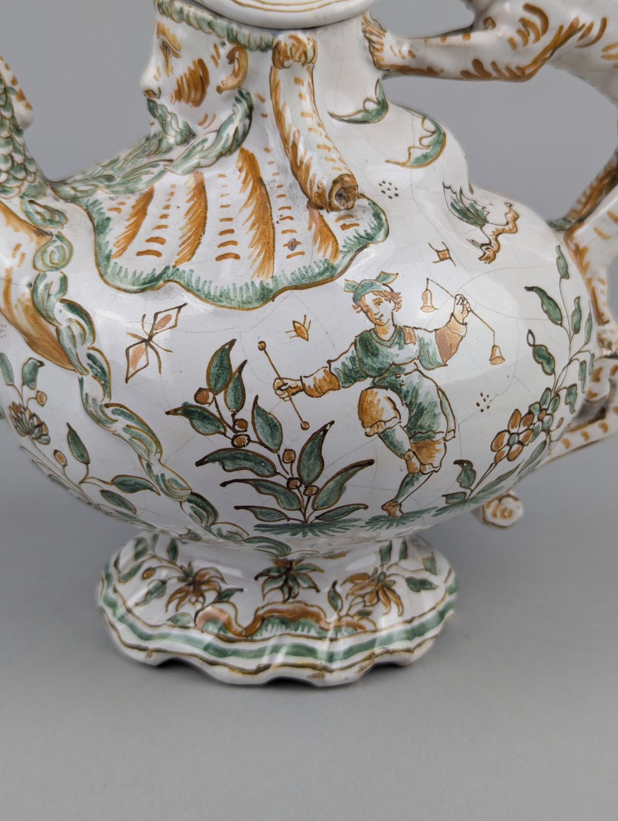 Grotesque Faience Teapot