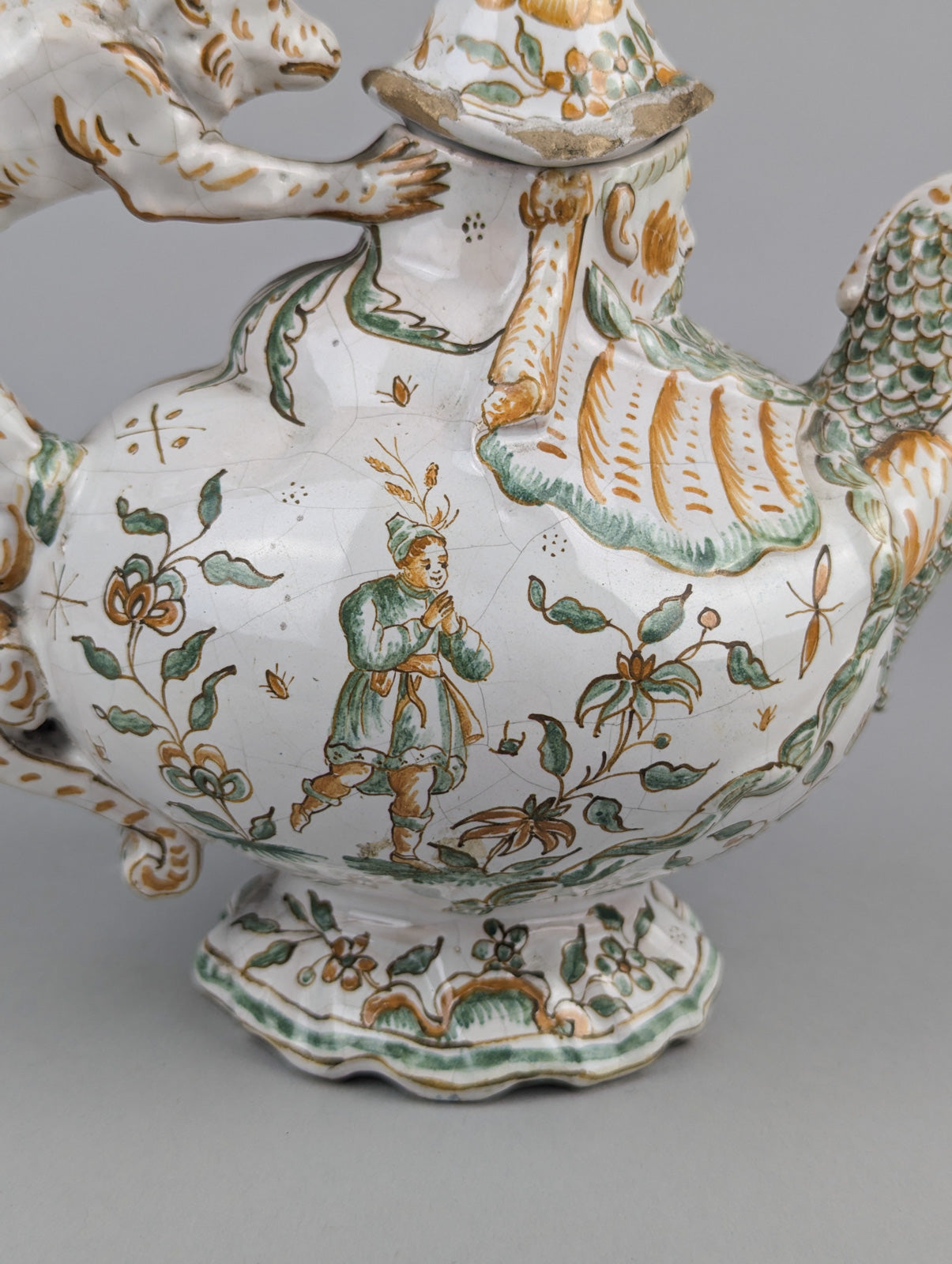 Grotesque Faience Teapot