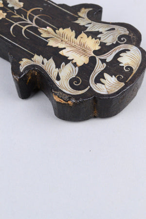 Chinese Mother-of-Pearl Inlaid Wood Apostle Cross