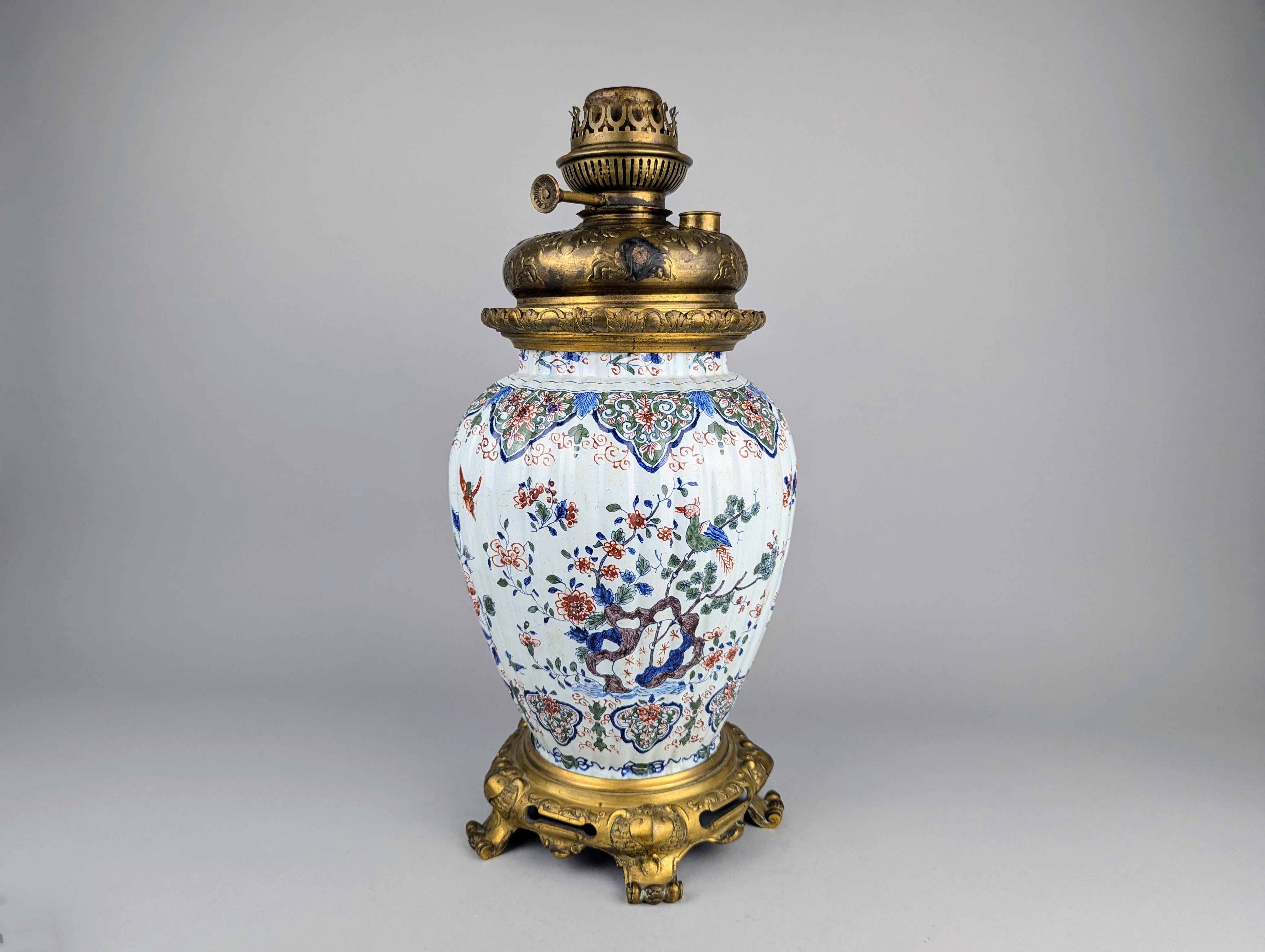 Early 18th C Delft Baluster Vase by Pieter Kocx